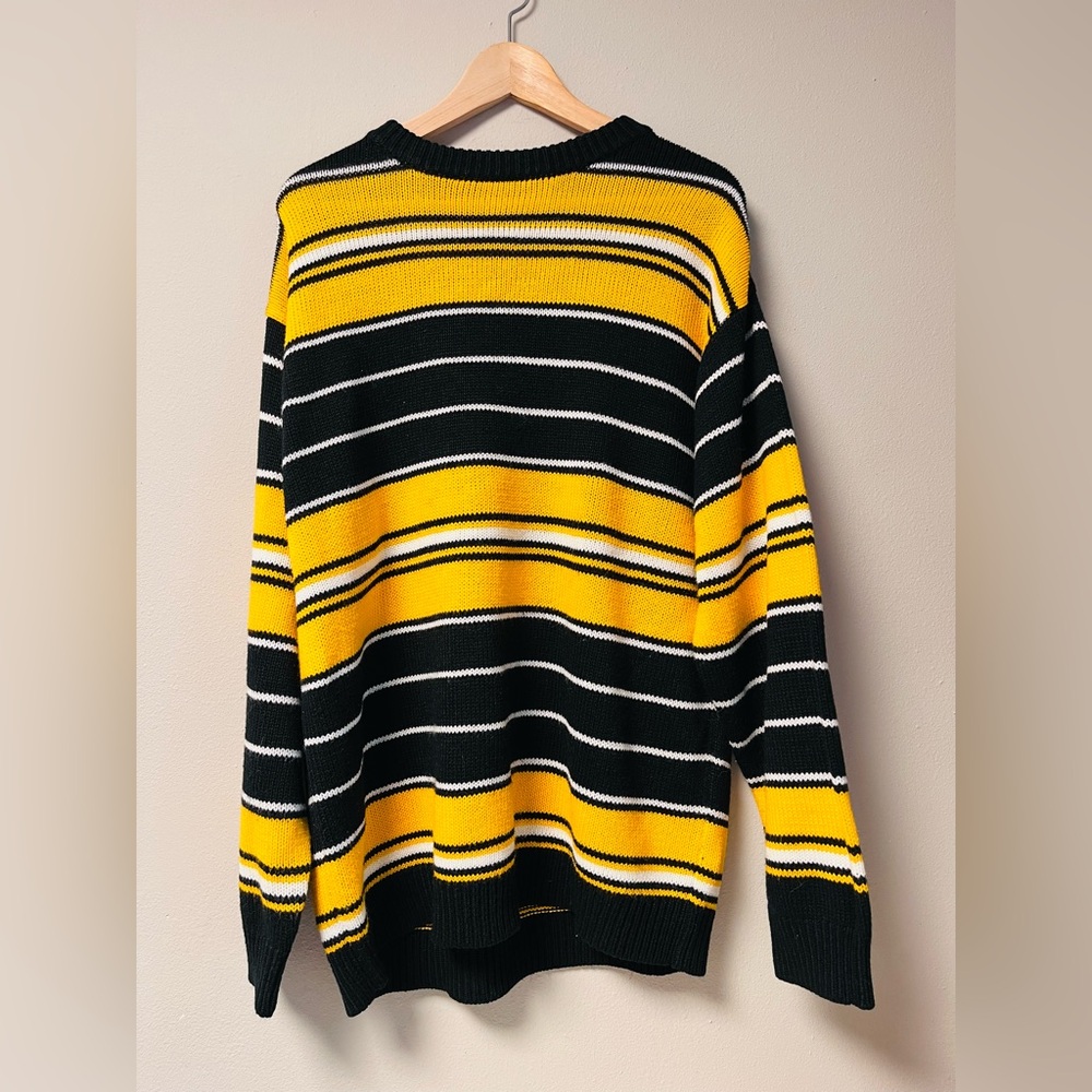 Old Skool Urban Wear Men's Yellow & Black Striped Sweater M Hufflepuff Colors